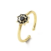 Brass Micro Pave Cubic Zirconia Cuff Open Rings RJEW-Z126-01G-4
