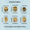 60Pcs 6 Styles Tibetan Style Alloy European Beads TIBEB-SP0001-06-2