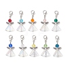 10Pcs 10 Colors Glass Angel Pendant Decoration HJEW-JM02815-2