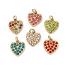 304 Stainless Steel Rhinestone Pendants STAS-M110-25G-1