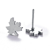 Tarnish Resistant Autumn Theme Unisex 304 Stainless Steel Stud Earrings EJEW-E254-10P-2