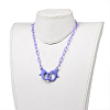 Personalized ABS Plastic Cable Chain Necklaces LS-NJEW-JN03310-03-4
