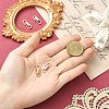 4Pcs 2 Colors Brass Micro Pave Clear Cubic Zirconia Fold Over Clasps ZIRC-CJ0003-38-4