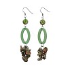 (Jewelry Parties Factory Sale)Natural Regalite Beads Dangle Earring Sets EJEW-JE03360-02-2