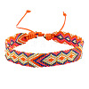 Cotton Braided Rhombus Cord Bracelet PW-WG48792-08-1