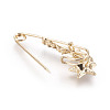 Golden Plated Alloy Brooches JEWB-WH0003-09G-2