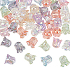 60Pcs UV Plating Transparent Acrylic Beads MACR-PA0001-84-1