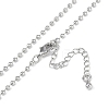 Rack Plating Brass Ball Chain Necklaces for Women NJEW-K382-12A-P-2