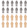 HOBBIESAY 130Pcs 2 Colors Zinc Alloy Beads FIND-HY0003-42-1