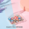 32Pcs 16 Styles Evil Eye Zinc Alloy Epoxy Resin Connector Charms ENAM-TA0001-33-9