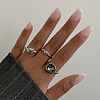 Alloy with Acrylic Rhinestone Finger Rings FS-WG60B09-03-1