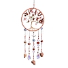 Tree of Life Natural Red Jasper Chips Suncatchers HJEW-F027-16-1