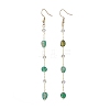 Handmade Natural Green Agate Beaded Chains Earring & Necklaces Sets SJEW-JS01342-04-6