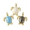 Brass Enamel Pendants KK-P290-13G-1