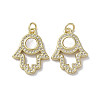Brass Micro Pave Cubic Zirconia Pendants KK-G485-22A-G-1