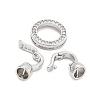 Brass Micro Pave Clear Cubic Zirconia Fold Over Clasps KK-U059-34P-2