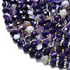 Natural Banded Agate Beads Strands G-P573-A12-01-3