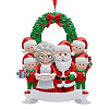 Resin Santa Claus Family Pendant Decorations XMAS-PW0006-04-1