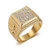 304 Stainless Steel Micro Pave Cubic Zirconia Finger Rings for Men FS-WG6EF44-04-2
