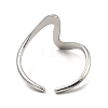 Non-Tarnish 304 Stainless Steel Open Cuff Rings RJEW-Z018-24P-3