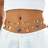 Ocean Style Alloy Enamel with Plastic Pearl Double Layer Waist Belly Chains for Sexy Bikini FS-WG39A58-06-1