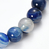 Natural Striped Agate/Banded Agate Beaded Stretch Bracelets BJEW-Q692-03E-3