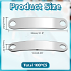 100Pcs 201 Stainless Steel Links/Connectors STAS-HY0001-78-2