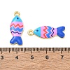 Printed Brass Pendants KK-CBA42CA-06G-4