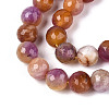 Dyed Natural White Jade Beads Strands G-T139-8mm-60-16-3