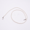 White Acrylic Round Beads Bag Handles FIND-TAC0006-22D-02-1