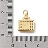 Brass Micro Pave Cubic Zirconia Charms KK-D431-058G-02-3