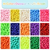 120G 15 Colors Opaque Acrylic Beads SACR-FS0001-28-2
