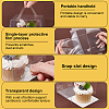 Foldable Transparent Plastic Single Cake Gift Packing Box CON-WH0084-42C-5