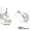 Fashionable Exquisite Brass Micro Pave Clear Cubic Zirconia Stud Earrings LF6788-1-2