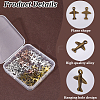 100Pcs 5 Colors Tibetan Style Alloy Pendants TIBEP-SC0003-57-6