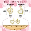2Pcs 2 Styles Brass Pave Natural Shell Pendants KK-CJ0003-40A-2