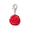 Rose Resin Pendant Decoration HJEW-JM02091-01-1