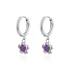 Stainless Steel Flower Dangle Earrings for Women BI5693-2-1