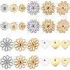 32Pcs 8 Styles Brass Earring Nuts EJEW-SC0001-89-1