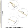 Unicraftale 9 Pairs 3 Colors Brass Stud Earring Findings KK-UN0001-06-4