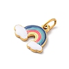 304 Stainless Steel Enamel Pendants STAS-I331-05G-01-2
