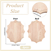 4Pcs Unfinished Rubber Wood Timber Board WOOD-FG0001-66A-2