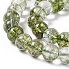 K9 Glass Imitation Green Lodolite Quartz/Garden Quartz Beads Strand GLAA-G086-02A-4