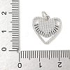 Brass Pave Natural White Shell Heart Charms with Jump Rings KK-S522-08A-P-3