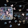 50Pcs 5 Colors Transparent Spray Painted Glass Charms GLAA-FS0001-05-5