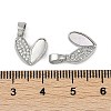 Brass Pave Natural Shell Heart Charms KK-Z078-20P-3