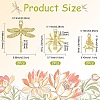 6Pcs 3 Styles Brass Pendants KK-YW0004-44-2