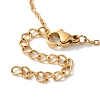 Ion Plating(IP) 304 Stainless Steel Cable Chain Bowknot Pendant Necklaces NJEW-Z041-03G-04-3