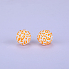 Printed Round Silicone Focal Beads SI-JX0056A-87-1