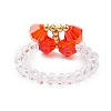 Butterfly Glass Stretch Rings for Women RJEW-JR00770-3